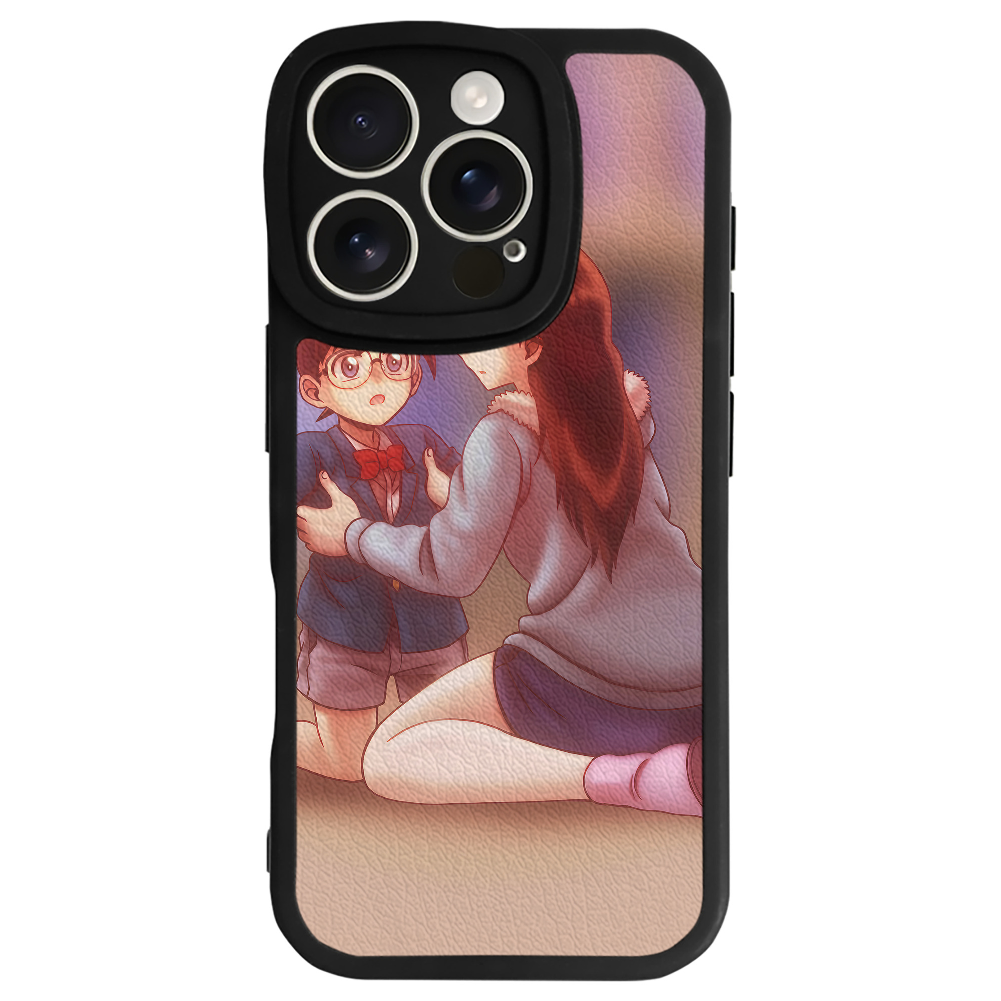 （画像用） 名探偵コナン Detective Conan 【iPhone 16シリーズ対応】シリコンスマホケース（レザー調） 材質：シリコン